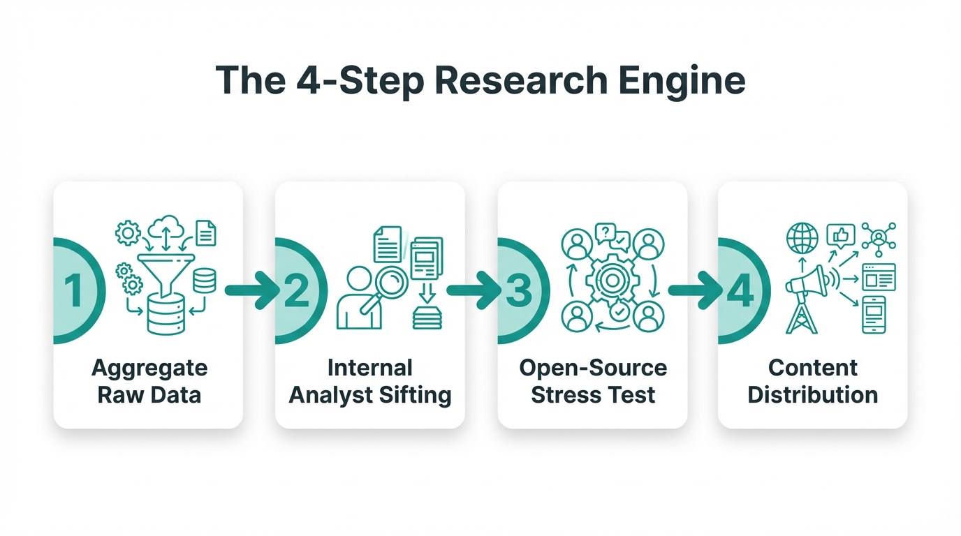 A four-step process for turning raw data into distributed research.