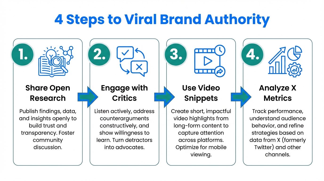Strategic roadmap for building brand authority using social media.