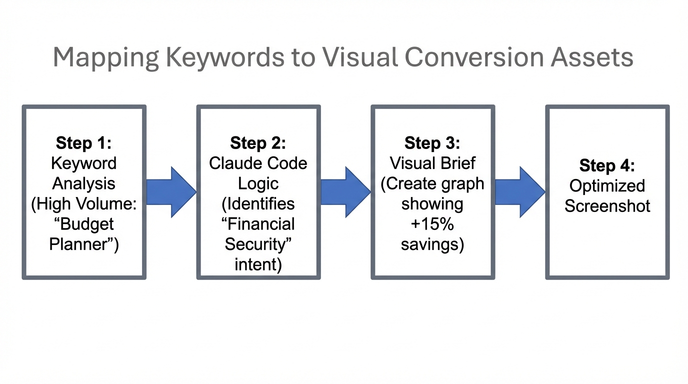 Process for translating search keywords into high-converting visual assets.