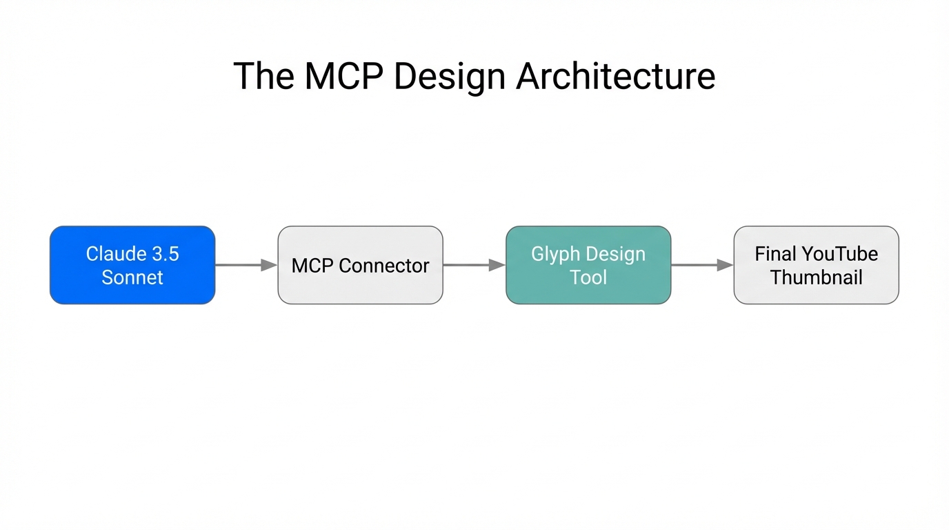 Workflow showing how Claude AI controls design tools via MCP.