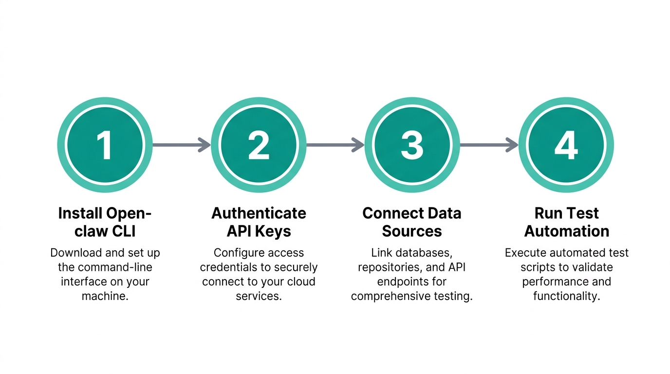 A 4-step visual guide to setting up Open-claw MCP.