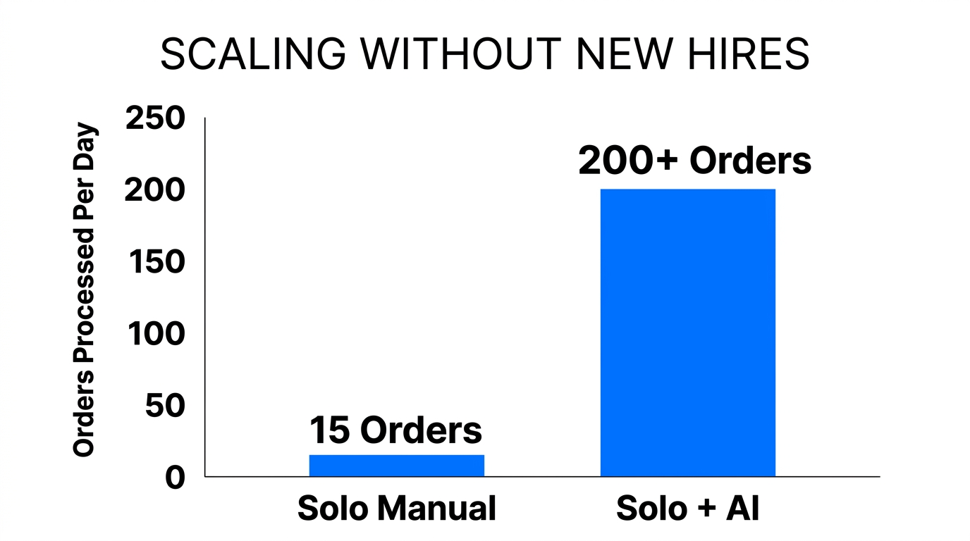 Scaling potential for solo founders using automated workflows.