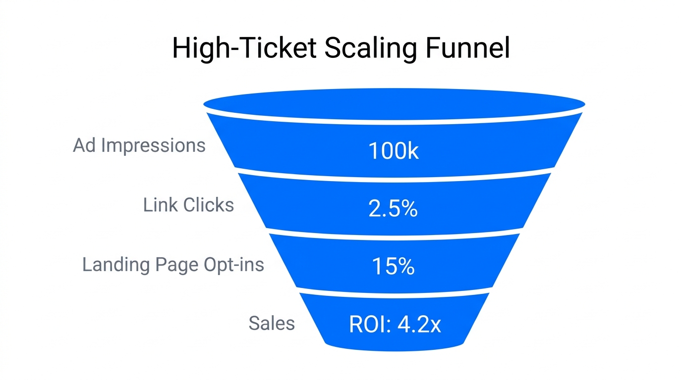Sales funnel metrics for scaling high-ticket Shopify products.