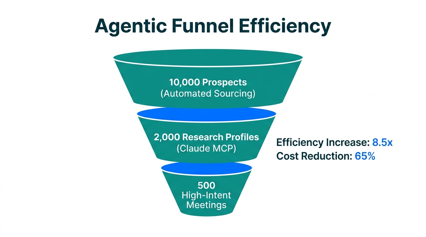 Resource efficiency and ROI gains using an autonomous GTM stack.
