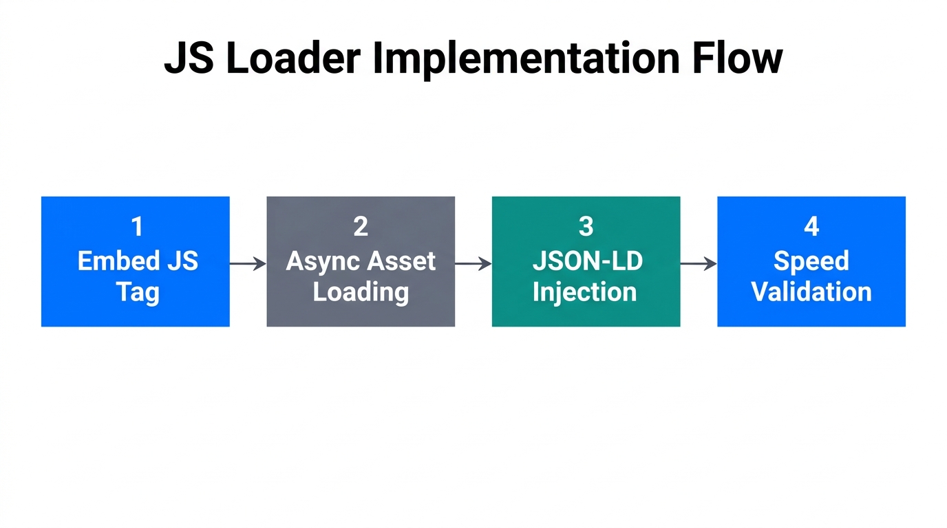 Step-by-step technical workflow for implementing the BV JS loader.