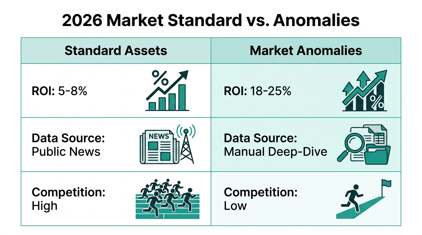 Comparative analysis of standard market returns versus 2026 anomalies.