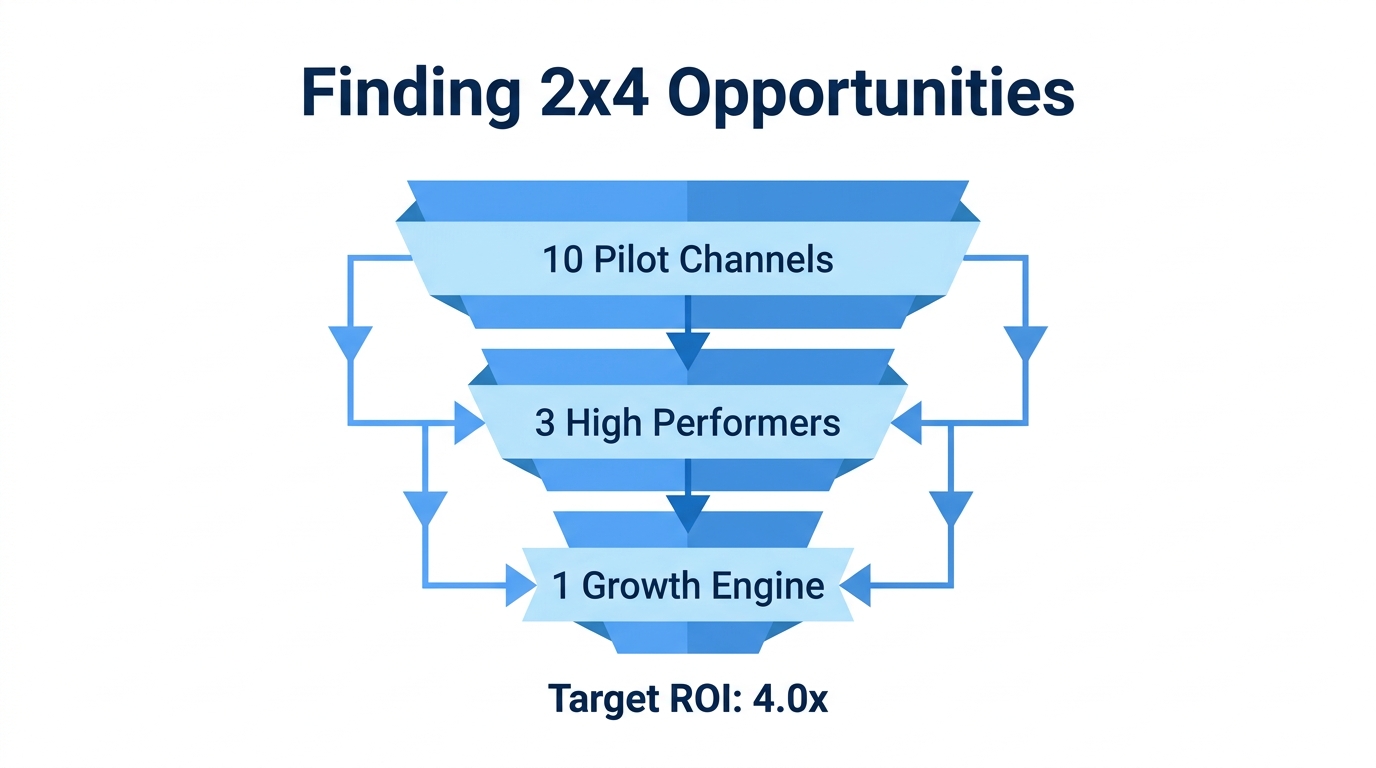 The funnel process for identifying high-impact growth opportunities.