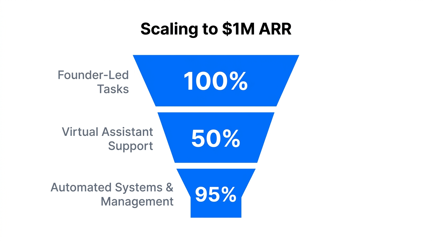Scaling process from founder-led operations to automated management.