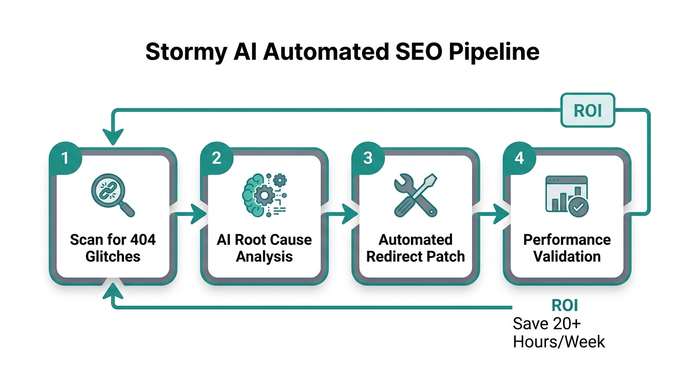 Automating technical SEO maintenance using Stormy AI workflows.