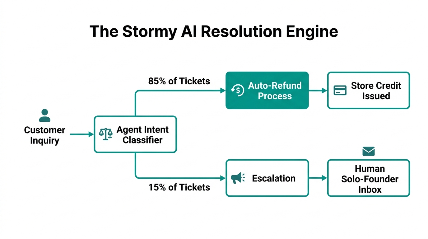 The automated refund and support workflow powered by back-office agents.
