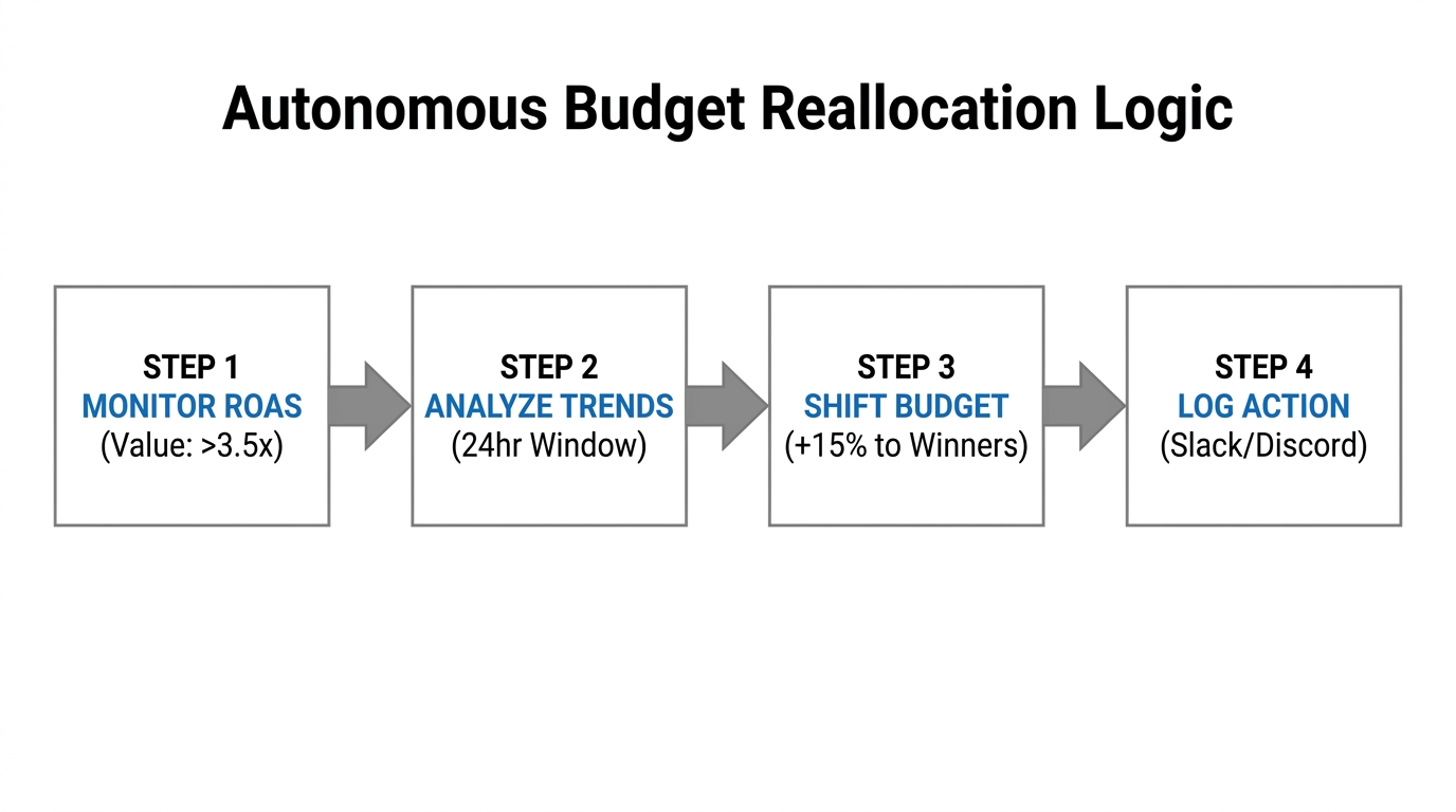 The four-step automated logic for reallocating marketing budgets.