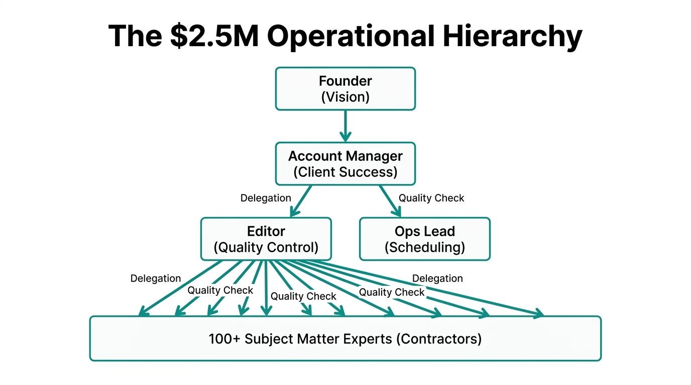 Organizational structure for managing over 100 contractors at scale