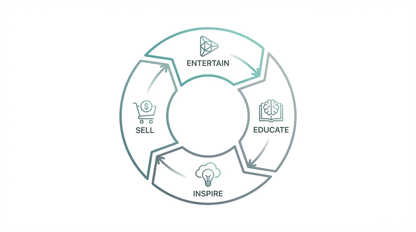 The Content Loop Entertain Educate Inspire Sell