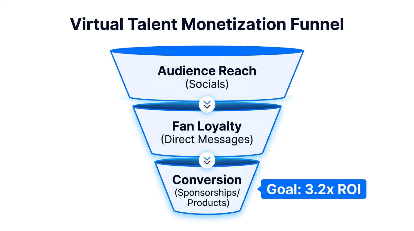 Strategic conversion funnel for scaling AI persona revenue streams.