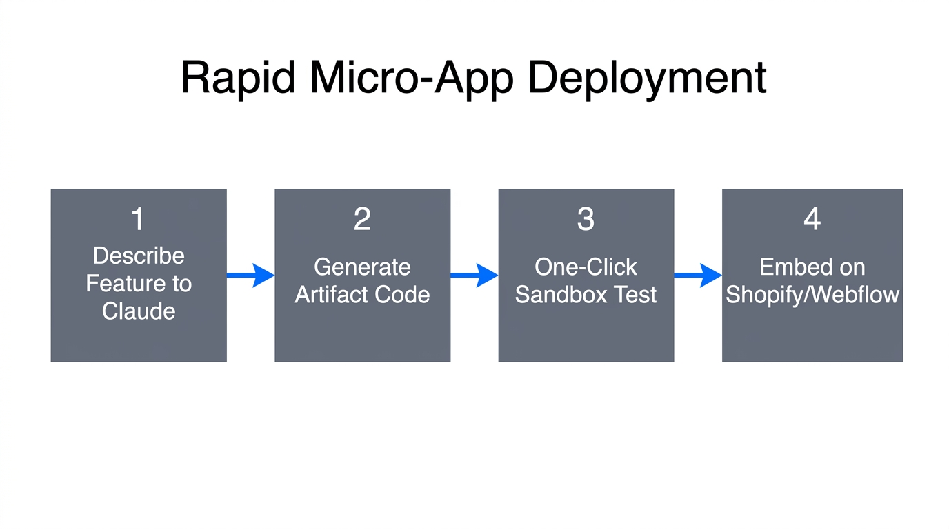 The four-step workflow for deploying custom AI tools to stores.