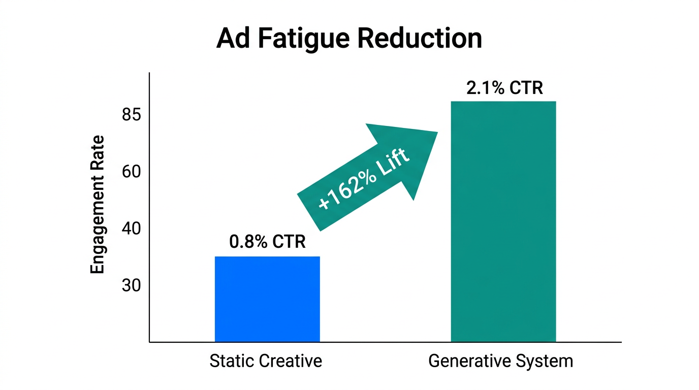 Performance data showing the impact of generative systems on engagement.