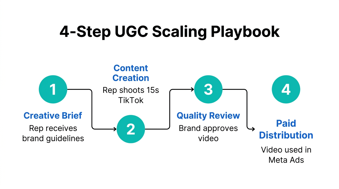 The four-step process for generating and scaling user-generated content.