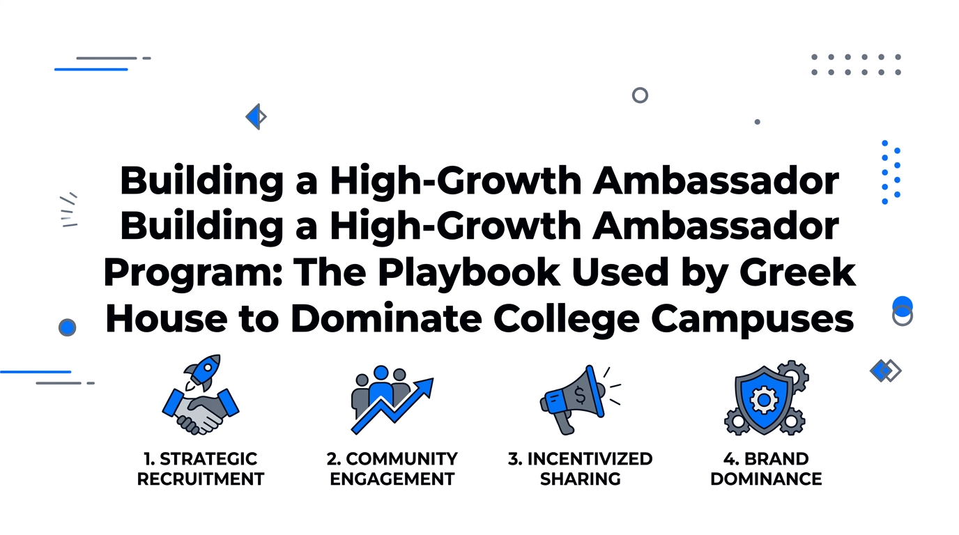 Building a High-Growth Ambassador Program: The Playbook Used by Greek House to Dominate College Campuses