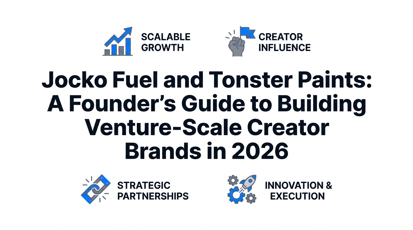Jocko Fuel and Tonster Paints: A Founder’s Guide to Building Venture-Scale Creator Brands in 2026