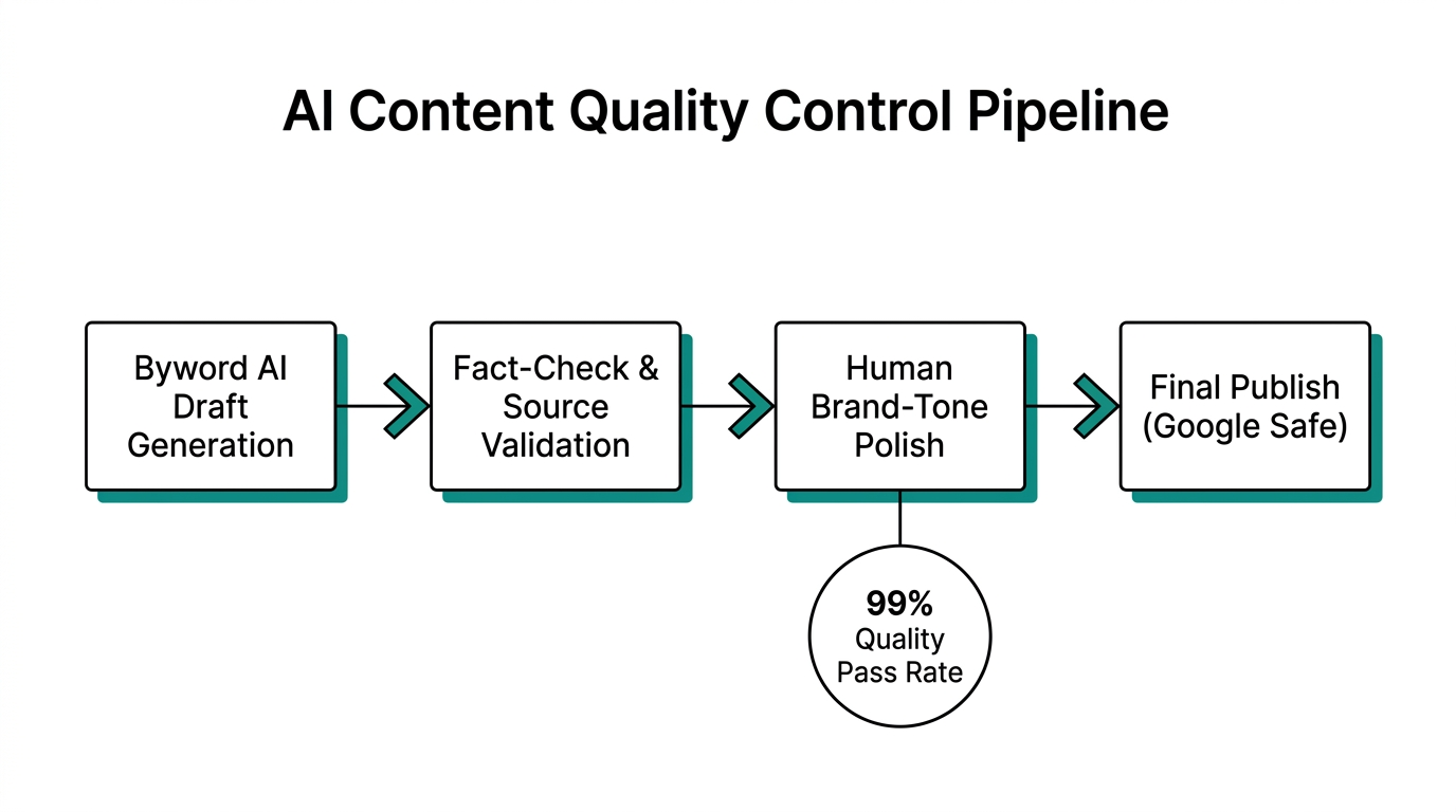 The 'Human-in-the-Loop' workflow to ensure content safety and quality.