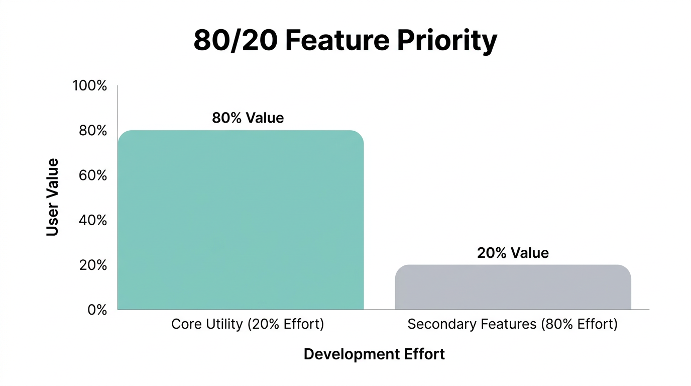 Prioritizing high-impact features using the 80/20 rule for faster growth