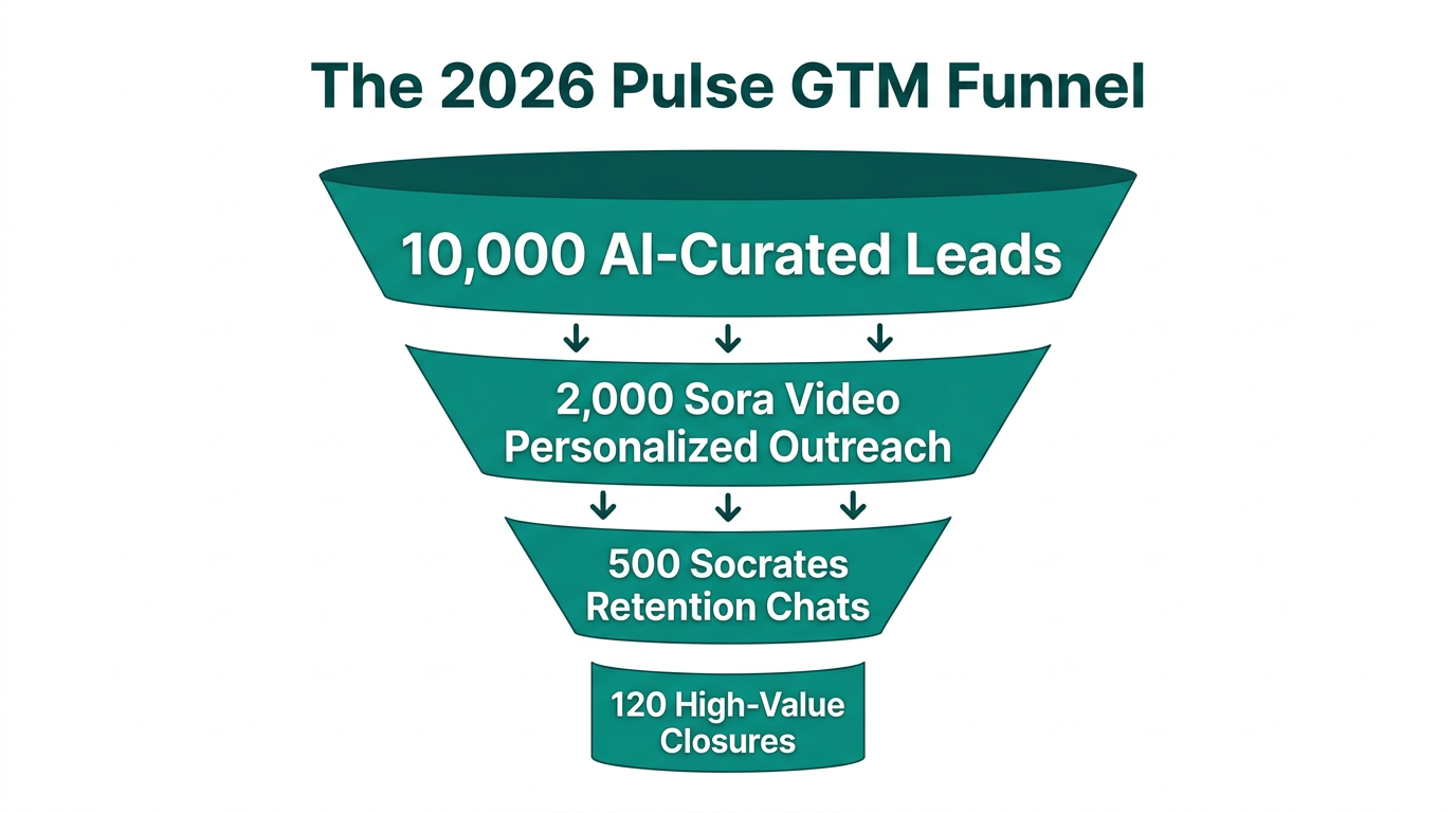 The 2026 GTM conversion funnel from curation to closing.