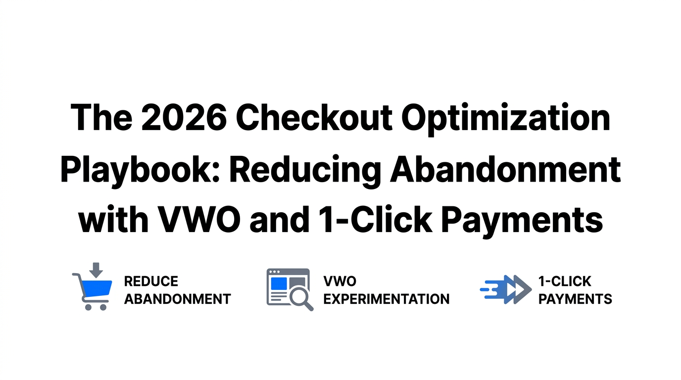 The 2026 Checkout Optimization Playbook: Reducing Abandonment with VWO and 1-Click Payments