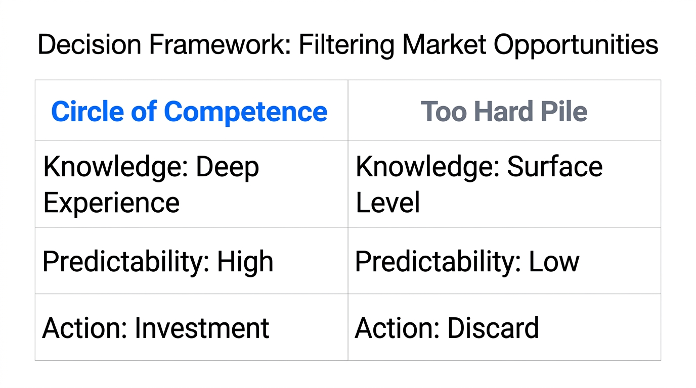 A framework for separating actionable opportunities from the 'Too Hard Pile'.