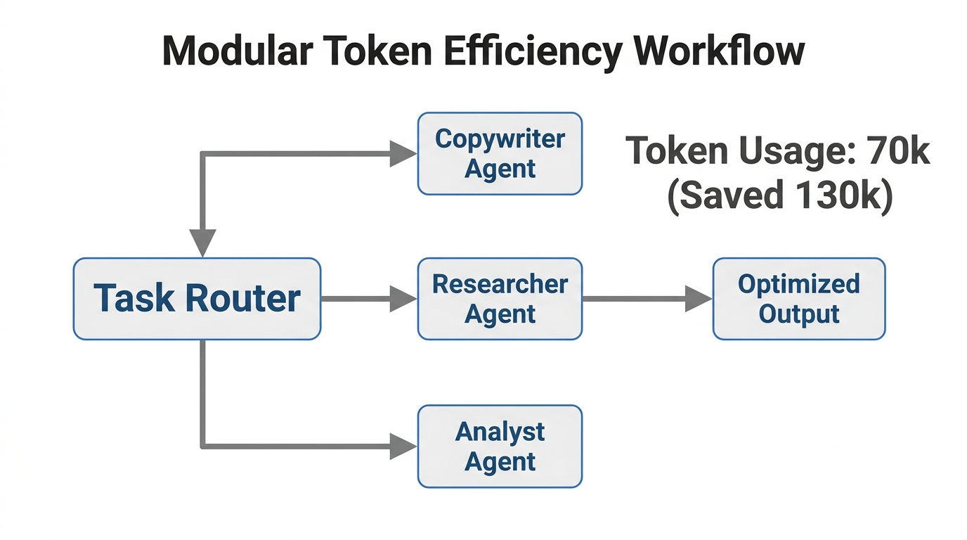 Modular architecture reduces token waste and lowers operational costs