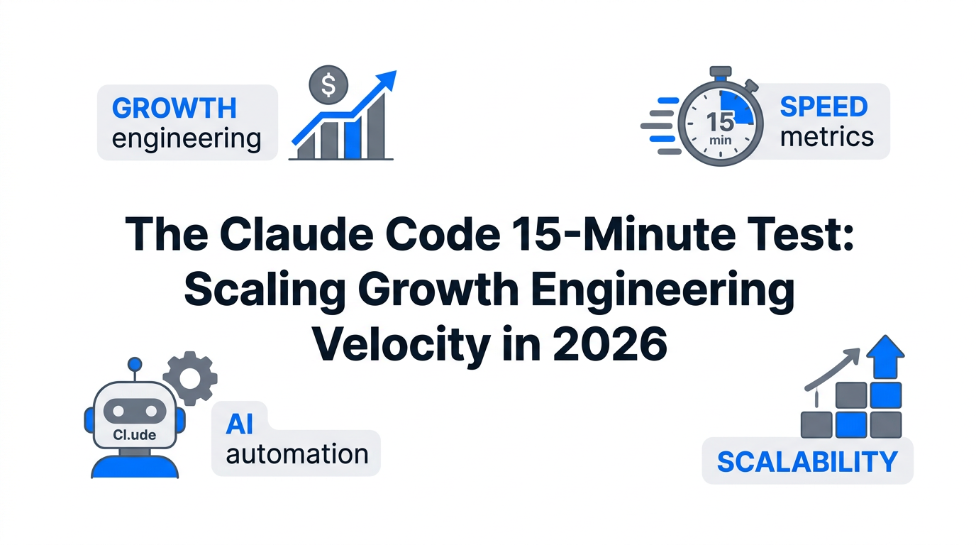 The Claude Code 15-Minute Test: Scaling Growth Engineering Velocity in 2026