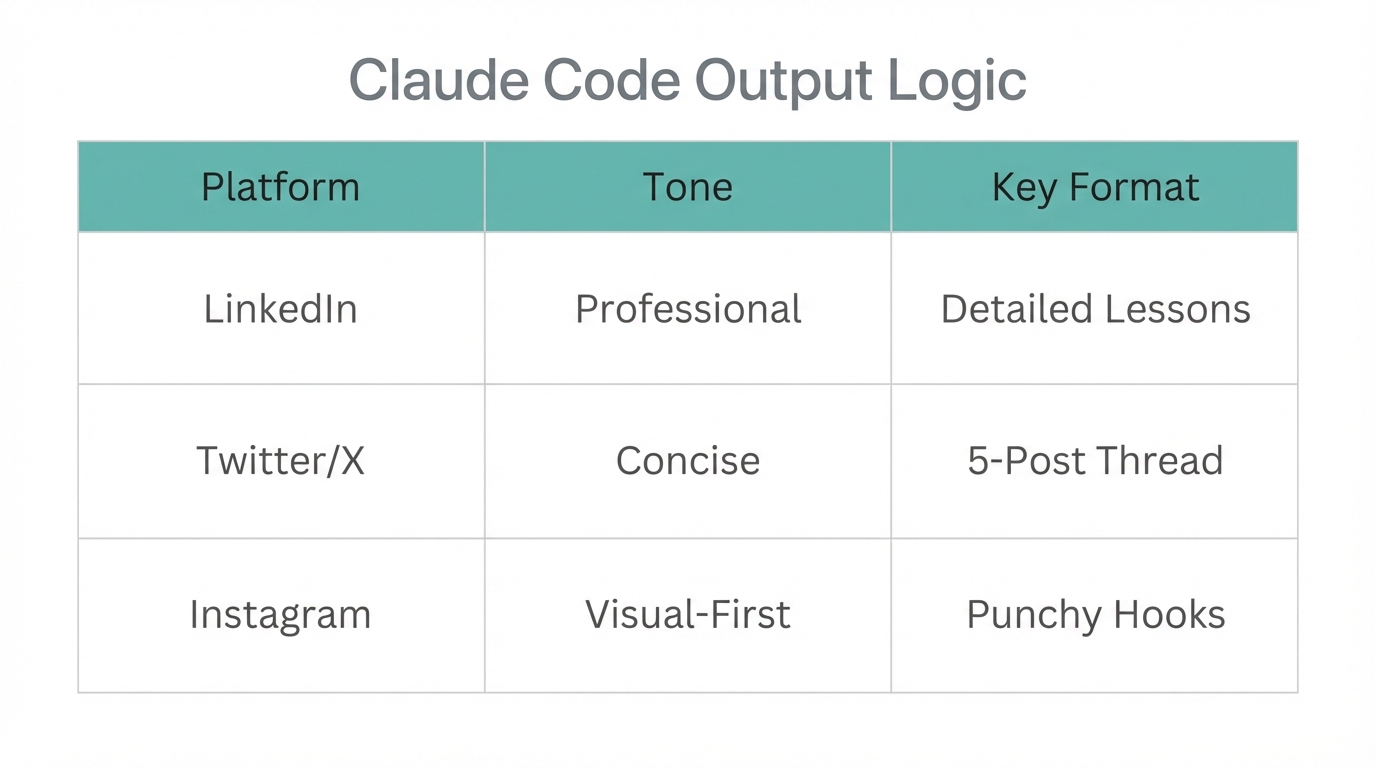 How AI adapts content style for different social media platforms.