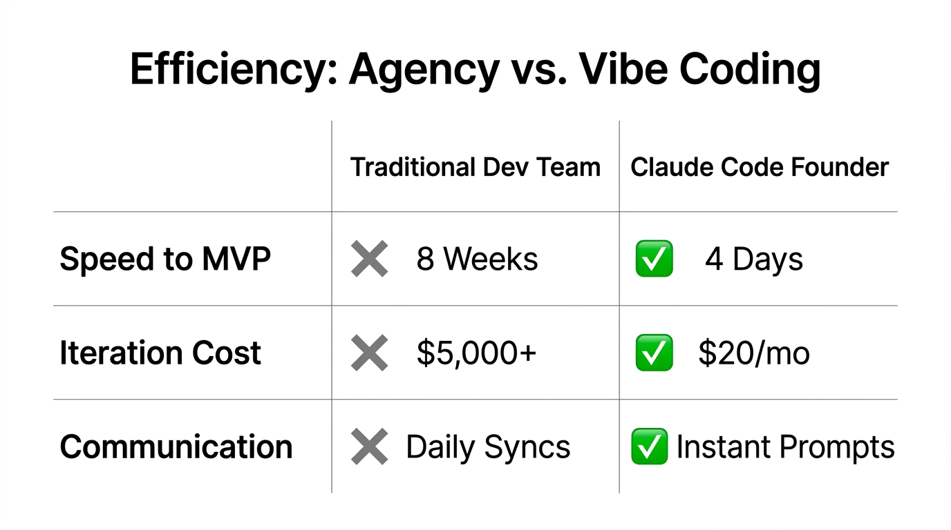 Comparison of development speed and cost using traditional vs. AI methods.