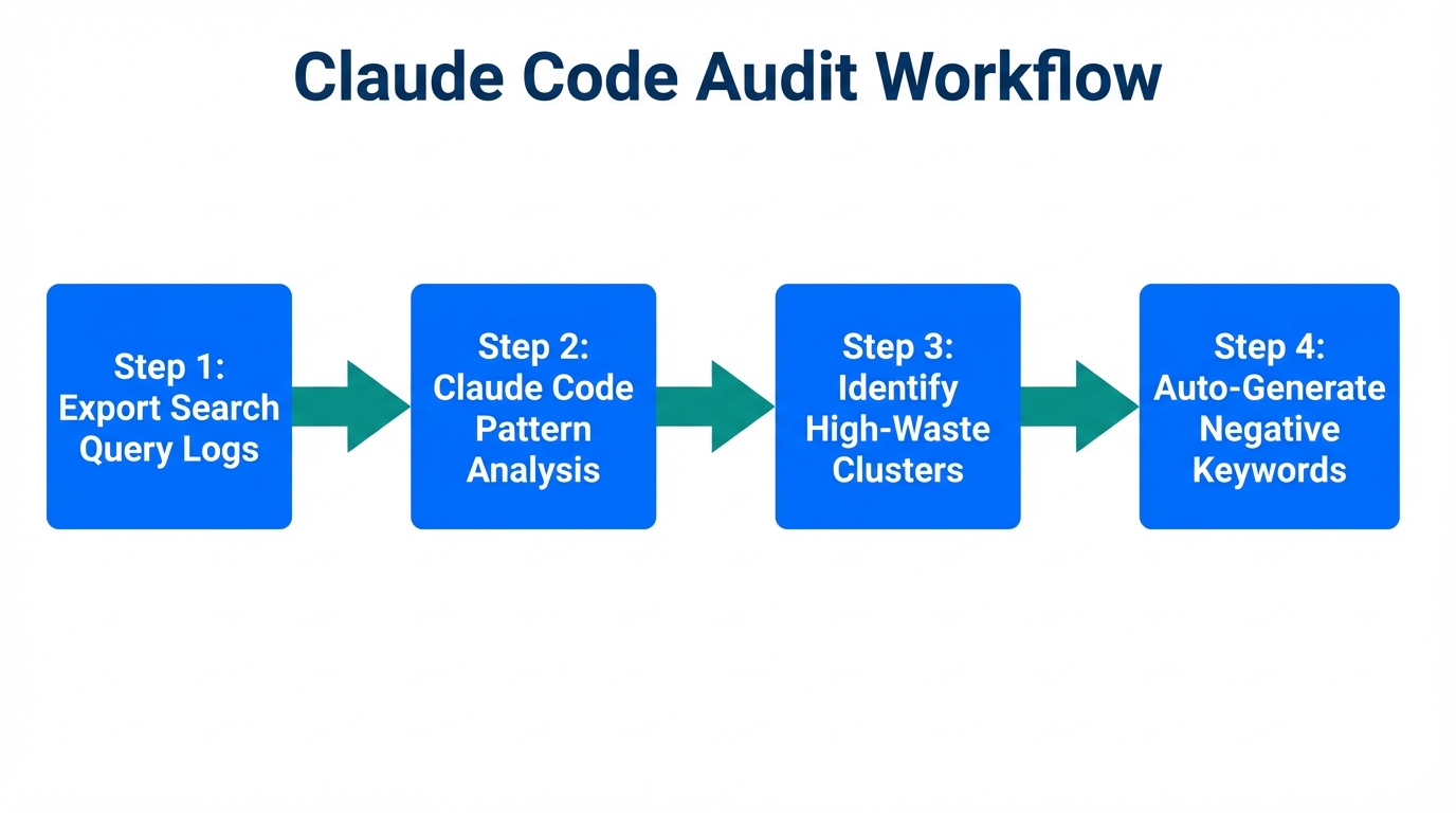 The four-step process for executing a Claude Code audit.