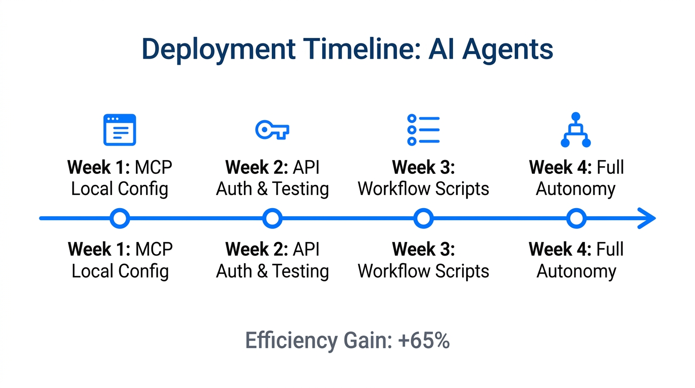 A four-week roadmap for implementing autonomous marketing agents.