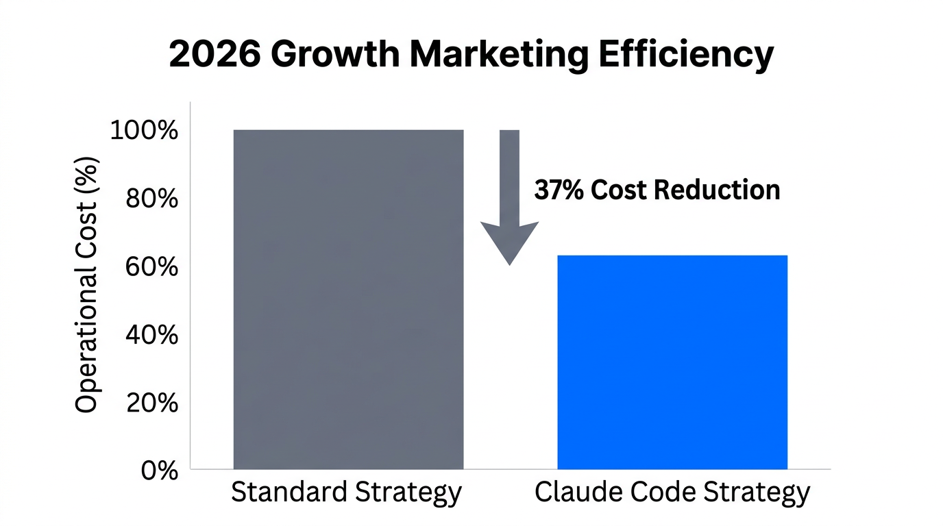 Comparison of operational costs showing 37% savings with Claude Code.