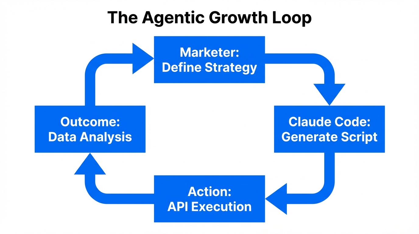 The four-stage feedback loop for automating marketing tasks with Claude.