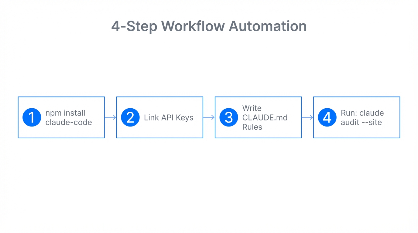 The technical setup process to begin using Claude Code for growth.