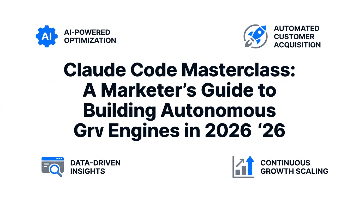 Claude Code Masterclass: A Marketer’s Guide to Building Autonomous Growth Engines in 2026