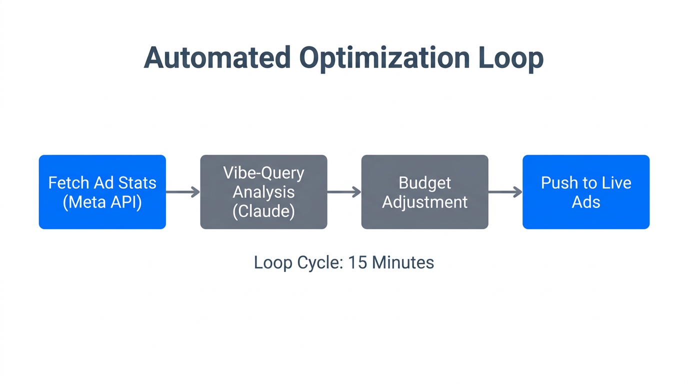 The automated feedback loop between Meta API and Claude Code.
