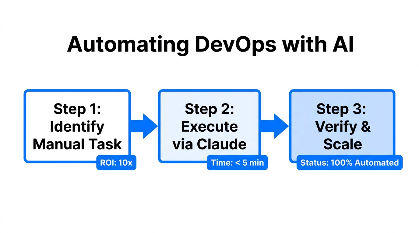 A three-step process for automating repetitive SaaS operations tasks.