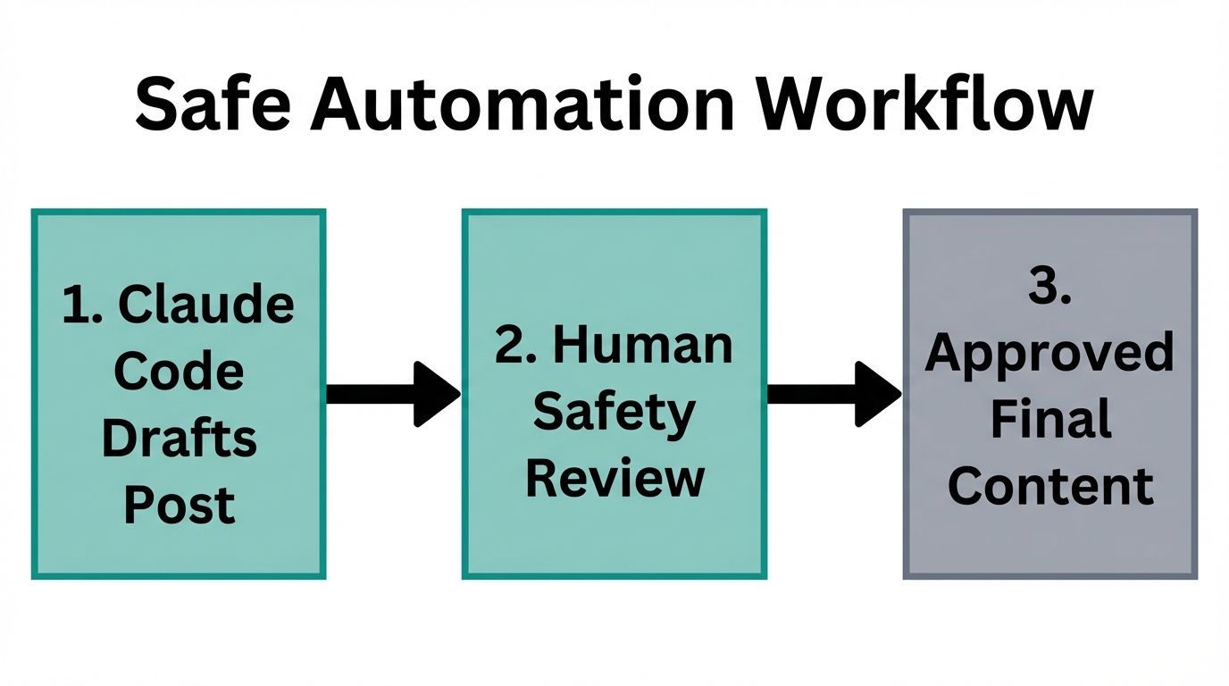 The human-in-the-loop workflow for safe AI content automation.