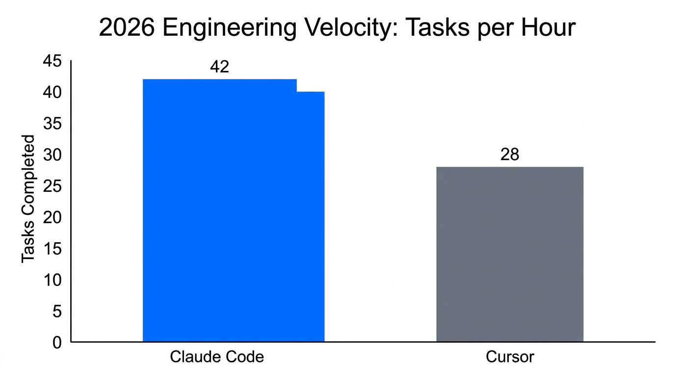 Comparison of engineering tasks completed per hour in 2026 benchmarks.