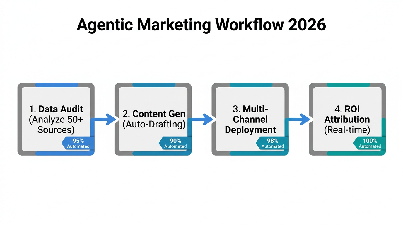 The four-step agentic workflow for modern marketing automation.