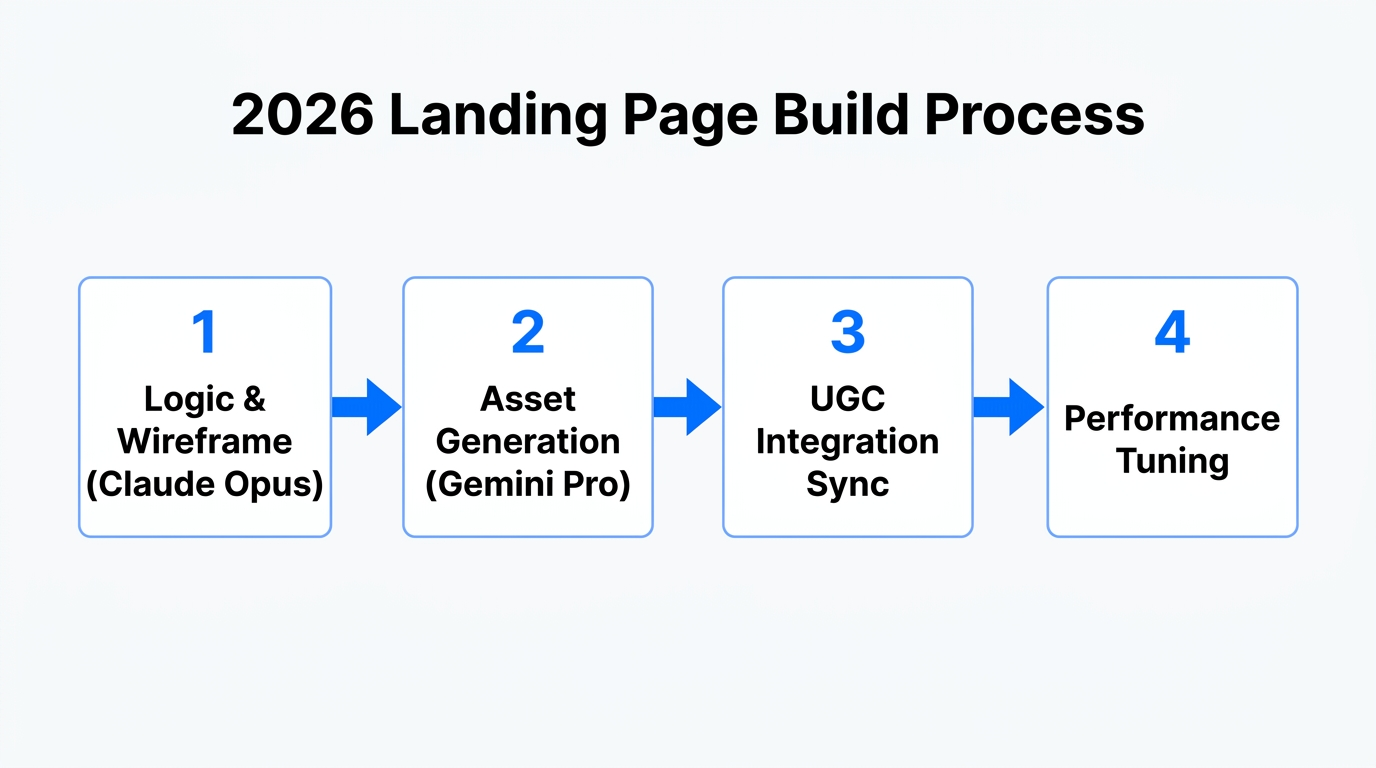 Strategic step-by-step playbook for AI-driven landing page development.