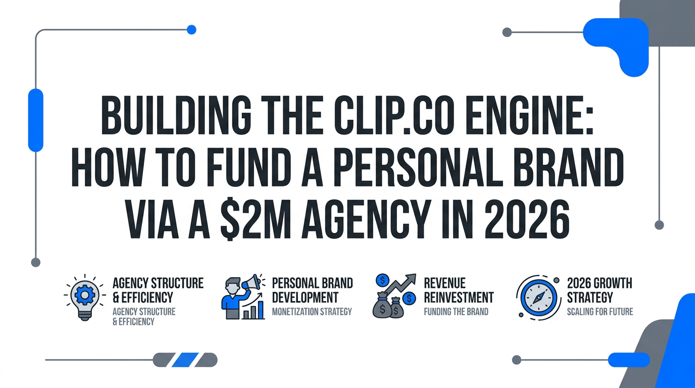 Building the Clip.co Engine: How to Fund a Personal Brand via a $2M Agency in 2026