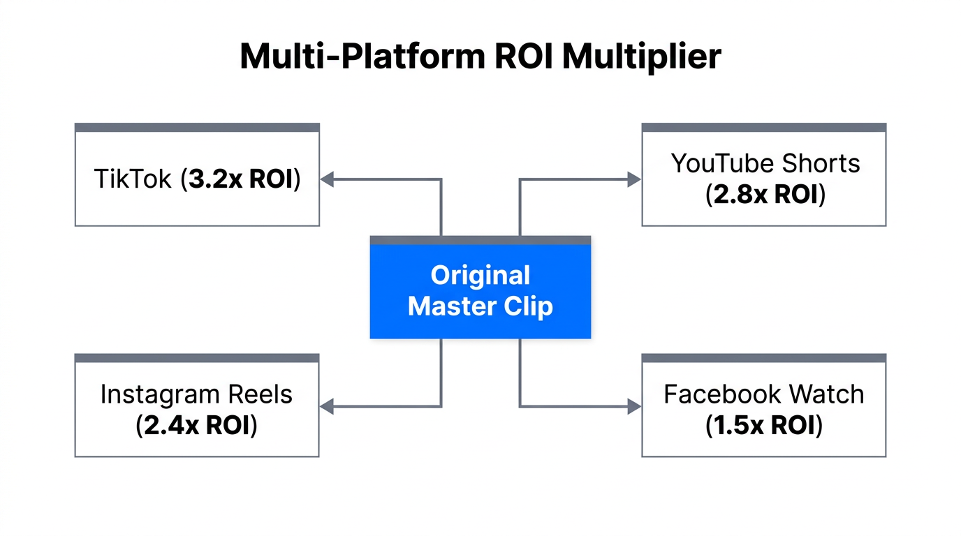 The ROI potential of distributing one video across multiple social platforms.