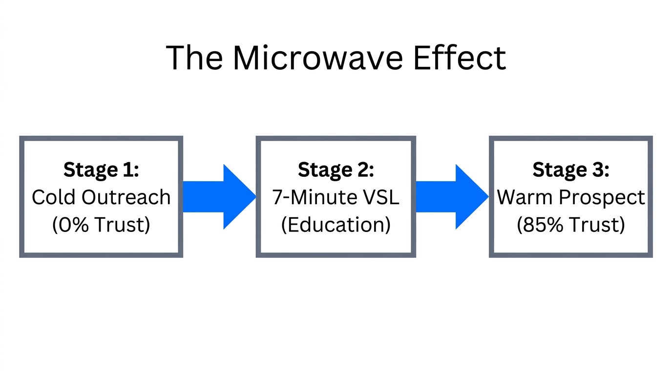 The transition from cold lead to warm prospect via VSL.
