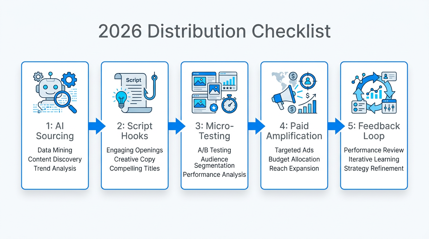 The 5-step checklist for scaling UGC distribution in 2026.