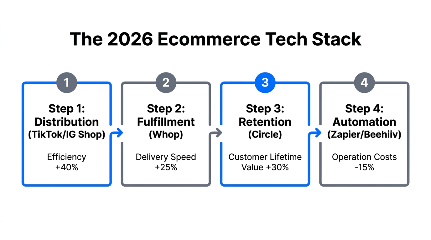 Four critical layers of the 2026 community-led growth technology stack.