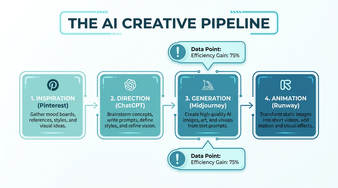 The full production pipeline from initial inspiration to animated brand assets.
